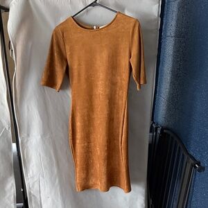 Lemon Tan Midi Dress